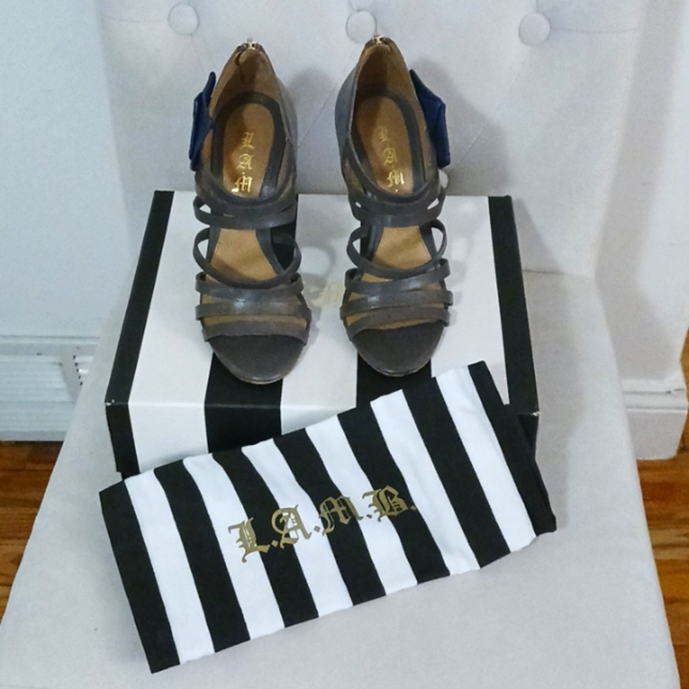 L.A.M.B., Heels, Grey, Size 8